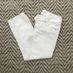 WHITE CROPPED SKINNY JEANS